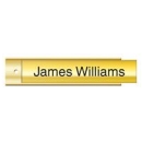 2 x 8 Goldfarbener Metall-Wandhalter mit Plakette