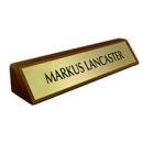 Bloc de bureau en noyer 2 x 10 avec plaque