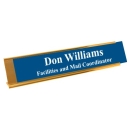 Porte-cartes de bureau en métal doré 2 x 10 avec plaque