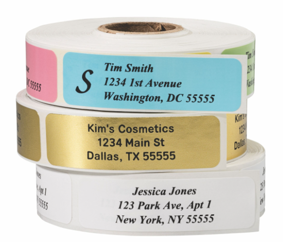 Étiquettes d'adresse 40 x 20 mm SANS LOGO et 3 lignes de texte