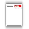 Fehér A4-es levélpapír – logóval