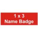 1 x 3 Naambadge